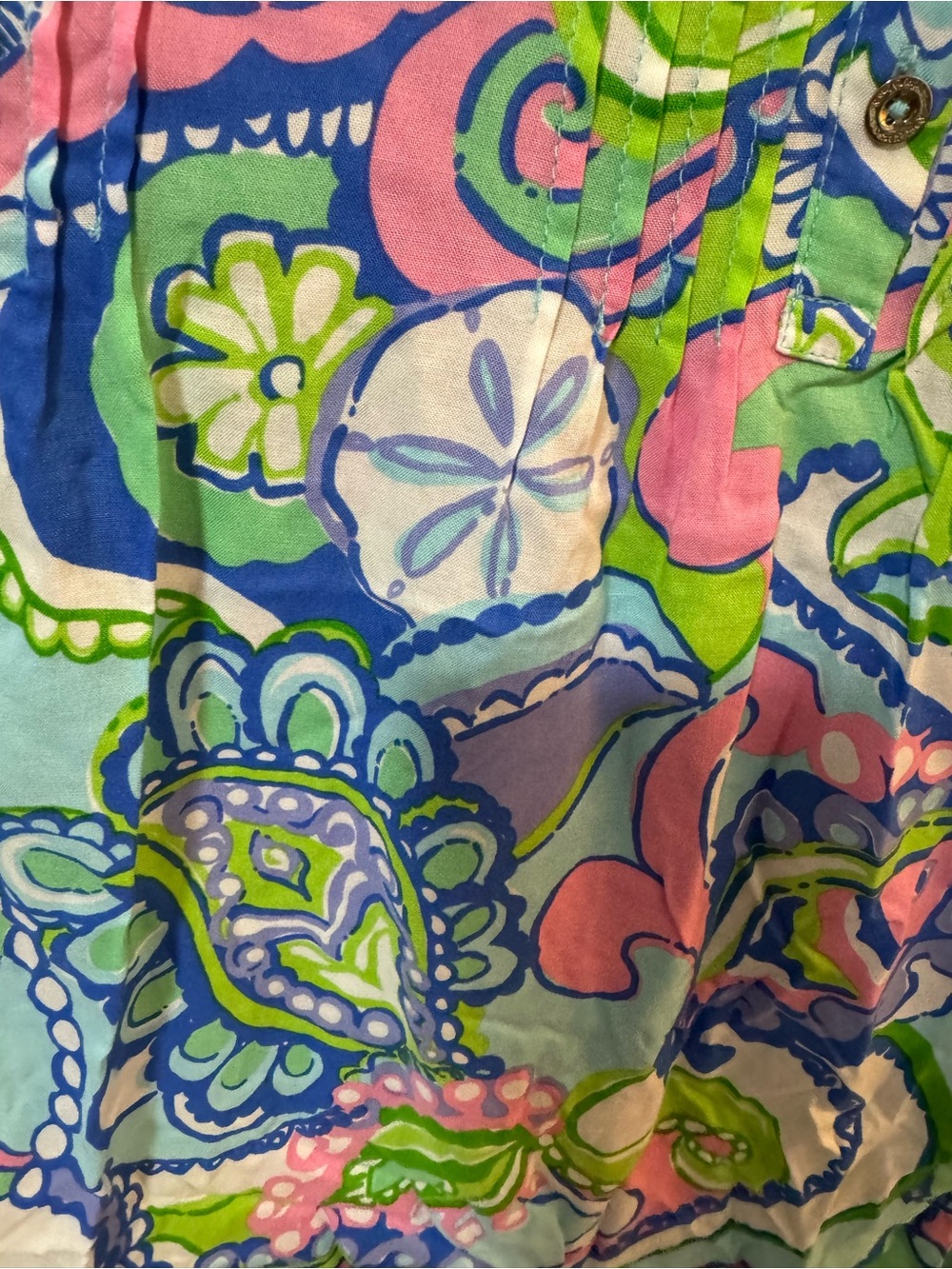 LILLY PULITZER Size Medium Sarasota Pin tuck Tunic Dress Multi Conch NWOT - Picture 5 of 8